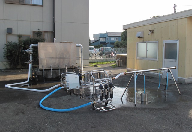 応急水源向け緊急時用浄水装置ユニットを納入（井戸水のろ過 消毒）
